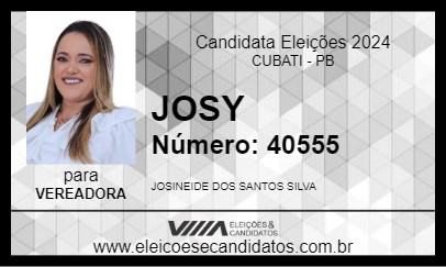 Candidato JOSY 2024 - CUBATI - Eleições