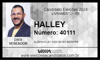 Candidato HALLEY 2024 - LIVRAMENTO - Eleições