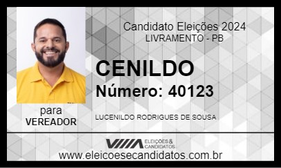 Candidato CENILDO 2024 - LIVRAMENTO - Eleições