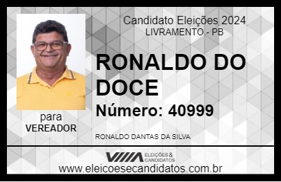 Candidato RONALDO DO DOCE 2024 - LIVRAMENTO - Eleições