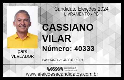 Candidato CASSIANO VILAR 2024 - LIVRAMENTO - Eleições