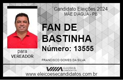 Candidato FAN DE BASTINHA 2024 - MÃE D\ÁGUA - Eleições