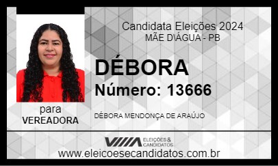 Candidato DÉBORA 2024 - MÃE D\ÁGUA - Eleições