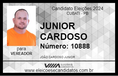 Candidato JUNIOR CARDOSO 2024 - CUBATI - Eleições