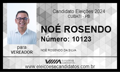 Candidato NOÉ ROSENDO 2024 - CUBATI - Eleições