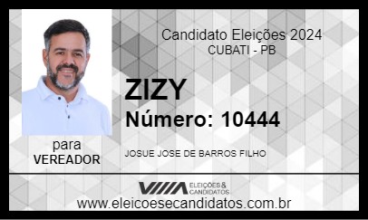 Candidato ZIZY 2024 - CUBATI - Eleições