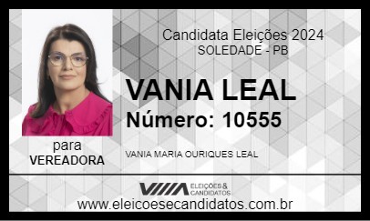 Candidato VANIA LEAL 2024 - SOLEDADE - Eleições