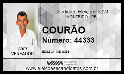 Candidato COURÃO 2024 - MONTEIRO - Eleições