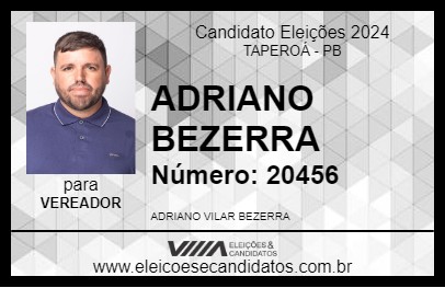 Candidato ADRIANO BEZERRA 2024 - TAPEROÁ - Eleições