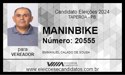 Candidato MANINBIKE 2024 - TAPEROÁ - Eleições