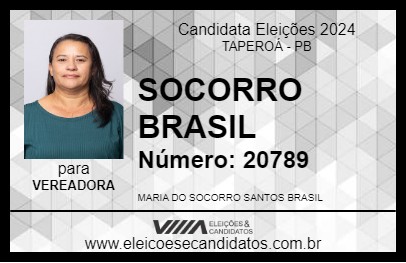 Candidato SOCORRO BRASIL 2024 - TAPEROÁ - Eleições