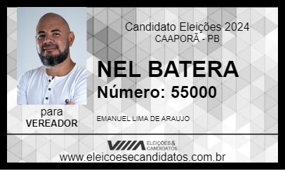 Candidato NEL BATERA 2024 - CAAPORÃ - Eleições