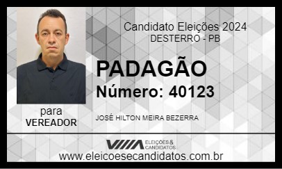 Candidato PADAGÃO 2024 - DESTERRO - Eleições