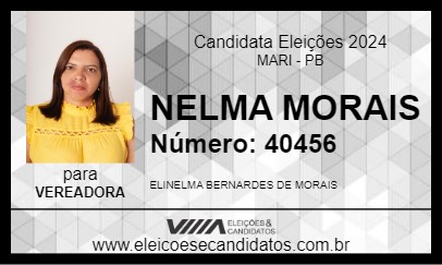 Candidato NELMA MORAIS 2024 - MARI - Eleições