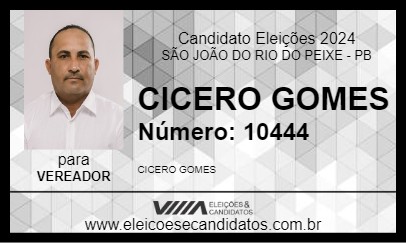 Candidato CICERO GOMES 2024 - SÃO JOÃO DO RIO DO PEIXE - Eleições