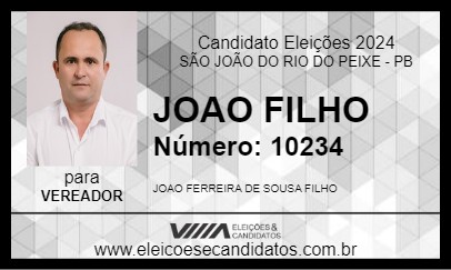 Candidato JOAO FILHO 2024 - SÃO JOÃO DO RIO DO PEIXE - Eleições