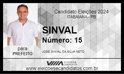 Candidato SINVAL 2024 - ITABAIANA - Eleições