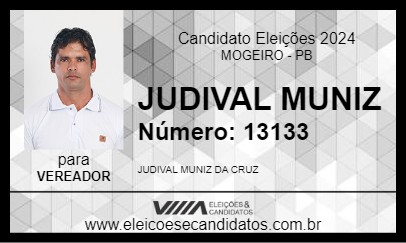 Candidato JUDIVAL MUNIZ 2024 - MOGEIRO - Eleições