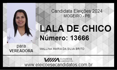 Candidato LALA DE CHICO 2024 - MOGEIRO - Eleições