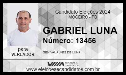 Candidato GABRIEL LUNA 2024 - MOGEIRO - Eleições