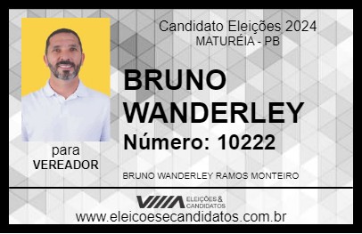 Candidato BRUNO WANDERLEY 2024 - MATURÉIA - Eleições