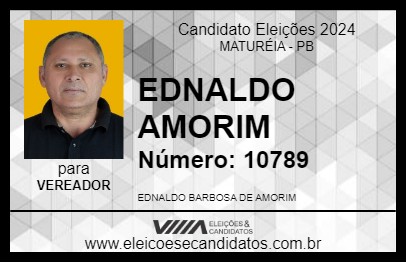 Candidato EDNALDO AMORIM 2024 - MATURÉIA - Eleições