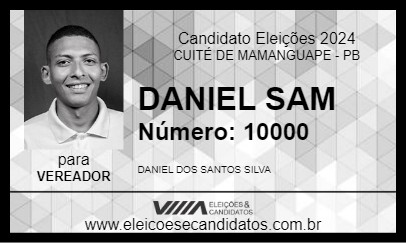 Candidato DANIEL SAM 2024 - CUITÉ DE MAMANGUAPE - Eleições