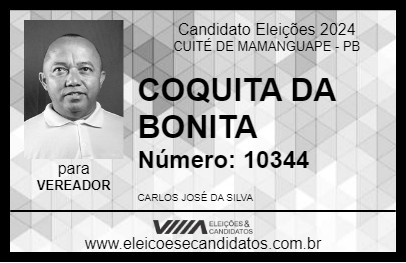 Candidato COQUITA DA BONITA 2024 - CUITÉ DE MAMANGUAPE - Eleições