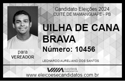 Candidato UILHA DE CANA BRAVA 2024 - CUITÉ DE MAMANGUAPE - Eleições