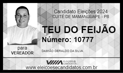 Candidato TEU DO FEIJÃO 2024 - CUITÉ DE MAMANGUAPE - Eleições