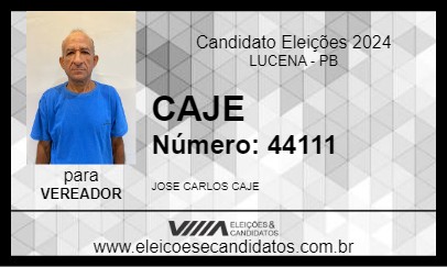 Candidato CAJE 2024 - LUCENA - Eleições