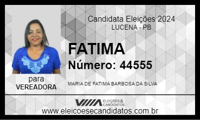 Candidato FATIMA 2024 - LUCENA - Eleições