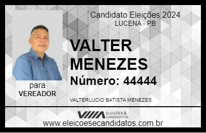 Candidato VALTER MENEZES 2024 - LUCENA - Eleições