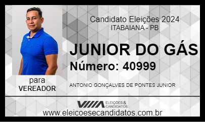 Candidato JUNIOR DO GÁS 2024 - ITABAIANA - Eleições