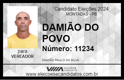 Candidato DAMIÃO DO POVO 2024 - MONTADAS - Eleições