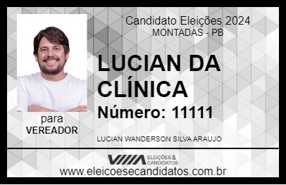 Candidato LUCIAN DA CLÍNICA 2024 - MONTADAS - Eleições