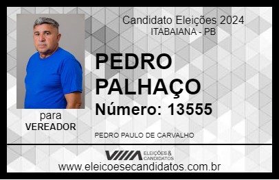 Candidato PEDRO PALHAÇO 2024 - ITABAIANA - Eleições