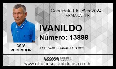 Candidato IVANILDO 2024 - ITABAIANA - Eleições