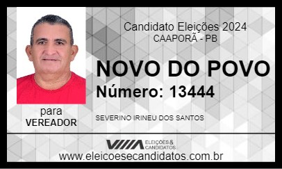 Candidato NOVO DO POVO 2024 - CAAPORÃ - Eleições