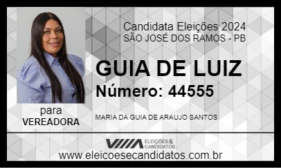 Candidato GUIA DE LUIZ 2024 - SÃO JOSÉ DOS RAMOS - Eleições