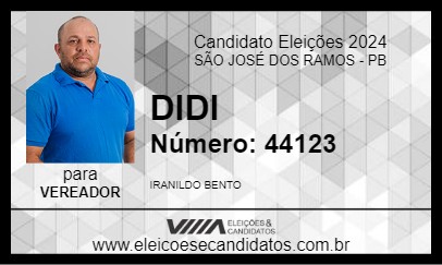 Candidato DIDI 2024 - SÃO JOSÉ DOS RAMOS - Eleições