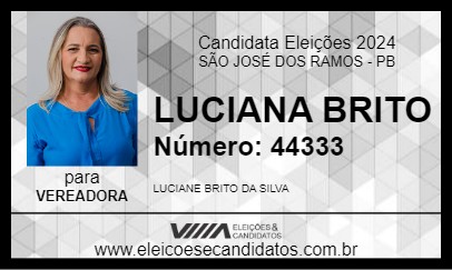 Candidato LUCIANA BRITO 2024 - SÃO JOSÉ DOS RAMOS - Eleições