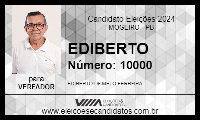 Candidato EDIBERTO 2024 - MOGEIRO - Eleições