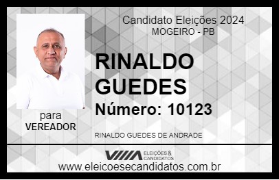 Candidato RINALDO GUEDES 2024 - MOGEIRO - Eleições