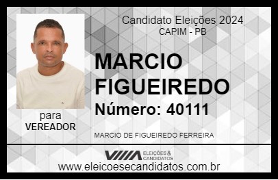 Candidato MARCIO FIGUEIREDO 2024 - CAPIM - Eleições