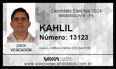 Candidato KAHLIL 2024 - MAMANGUAPE - Eleições