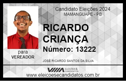 Candidato RICARDO CRIANÇA 2024 - MAMANGUAPE - Eleições