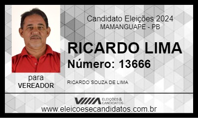 Candidato RICARDO LIMA 2024 - MAMANGUAPE - Eleições