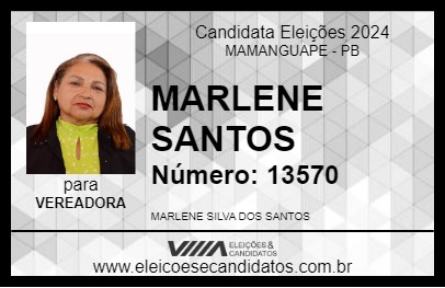 Candidato MARLENE SANTOS 2024 - MAMANGUAPE - Eleições