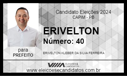 Candidato ERIVELTON 2024 - CAPIM - Eleições